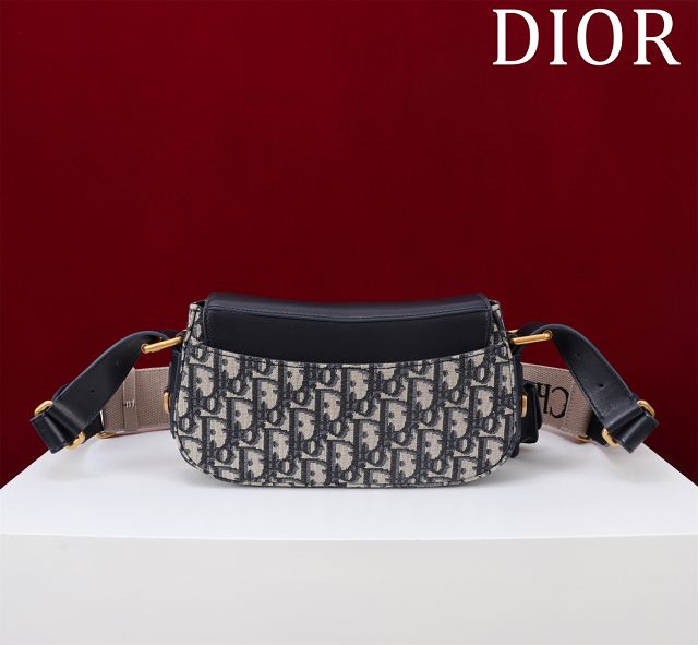 Dior original fabric&calfskin small streetchic bag M3913 blue