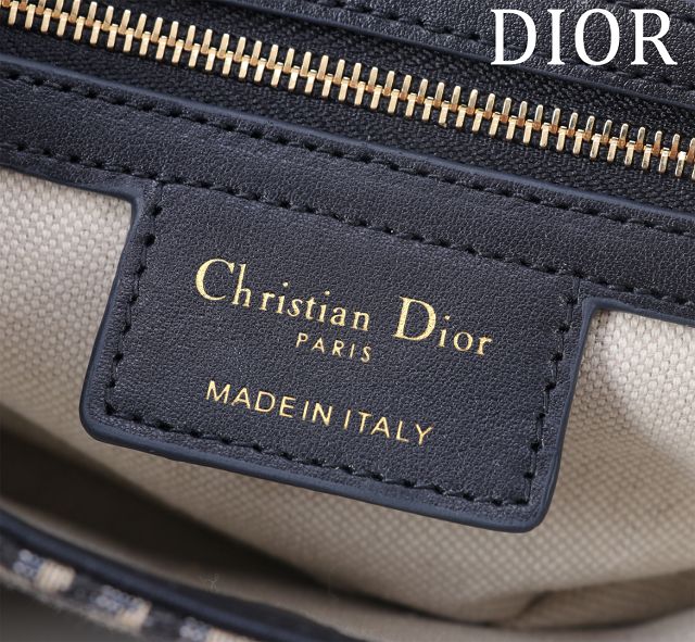 Dior original fabric&calfskin small streetchic bag M3913 blue