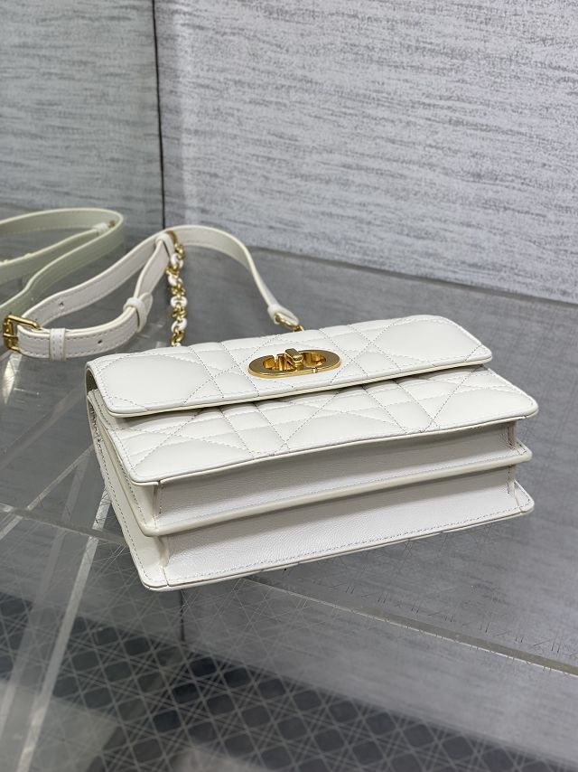 Dior original calfskin mini caro bag M9240 white