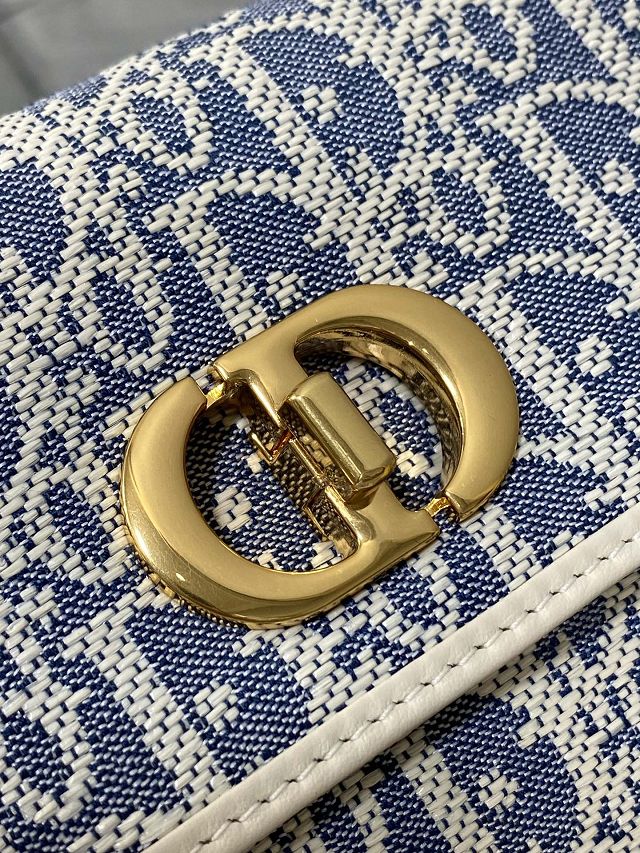 Dior original fabric mini caro bag M9240 blue