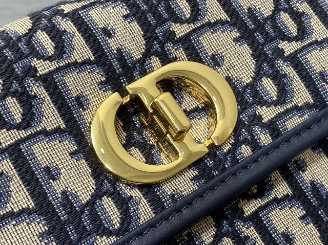 Dior original fabric mini caro bag M9240 dark blue