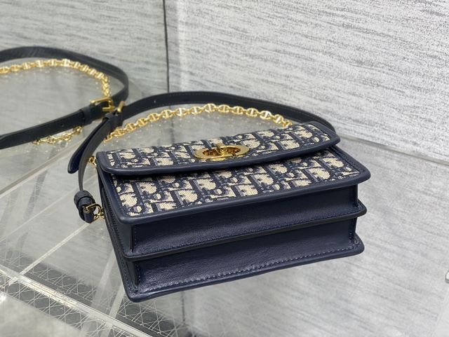 Dior original fabric mini caro bag M9240 dark blue