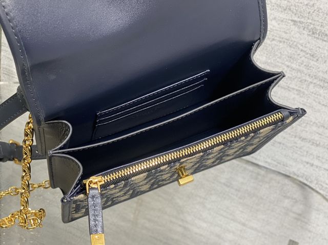 Dior original fabric mini caro bag M9240 dark blue