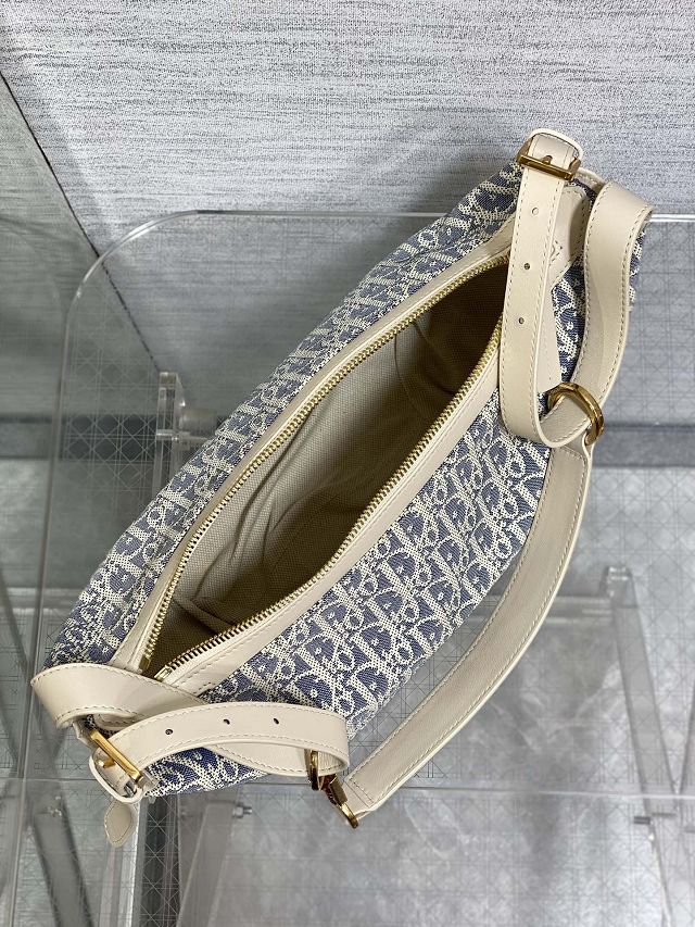 Dior original fabric small D-Journey bag M2416 blue
