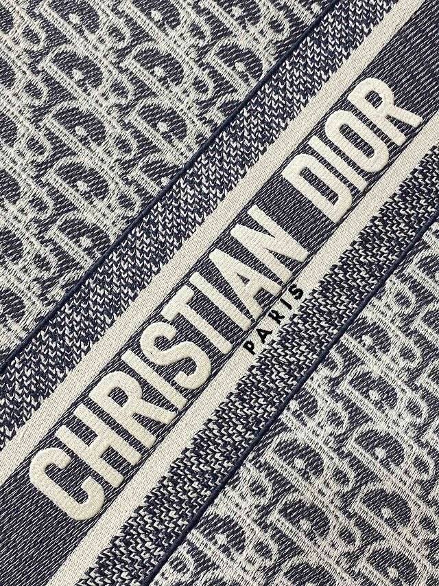 Dior original fabric large book tote bag M1286 blue