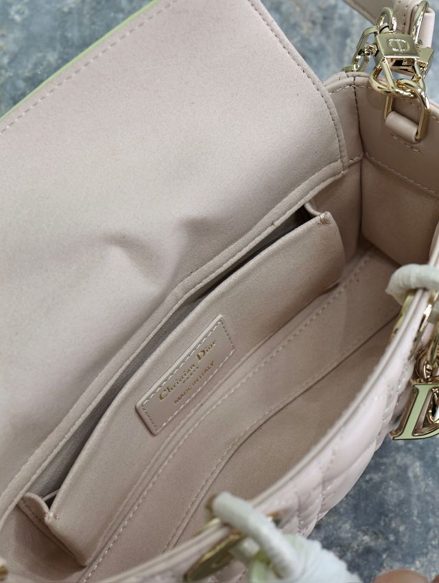 Dior original lambskin medium lady D-joy bag M0540 pink&green
