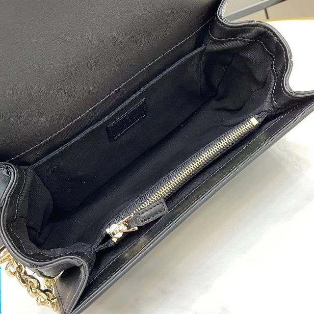 GG original denim go small shoulder bag 826761 black