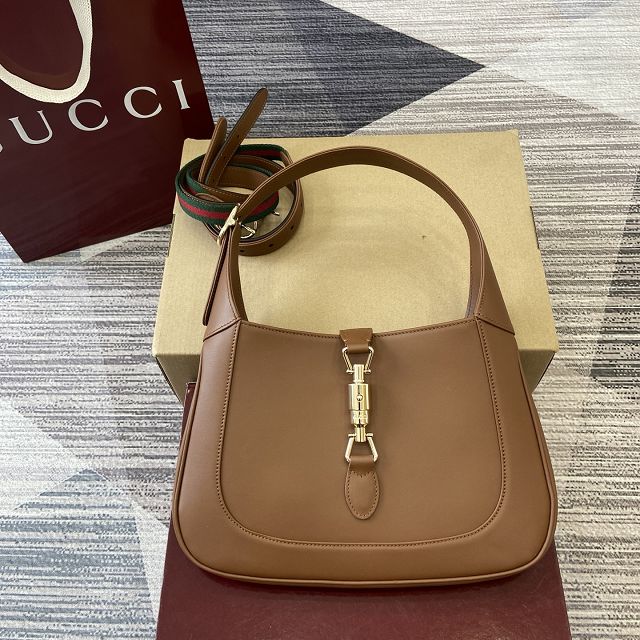 GG original calfskin jackie 1961 small shoulder bag 810232 brown