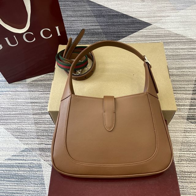 GG original calfskin jackie 1961 small shoulder bag 810232 brown