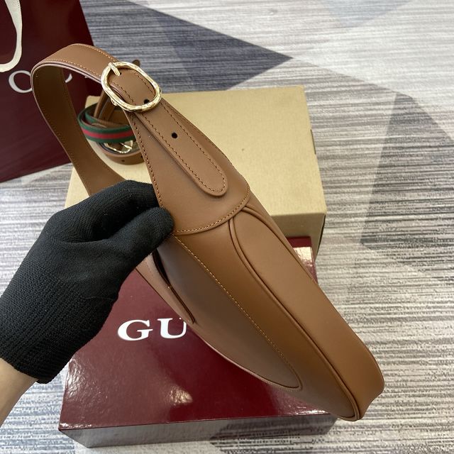 GG original calfskin jackie 1961 small shoulder bag 810232 brown