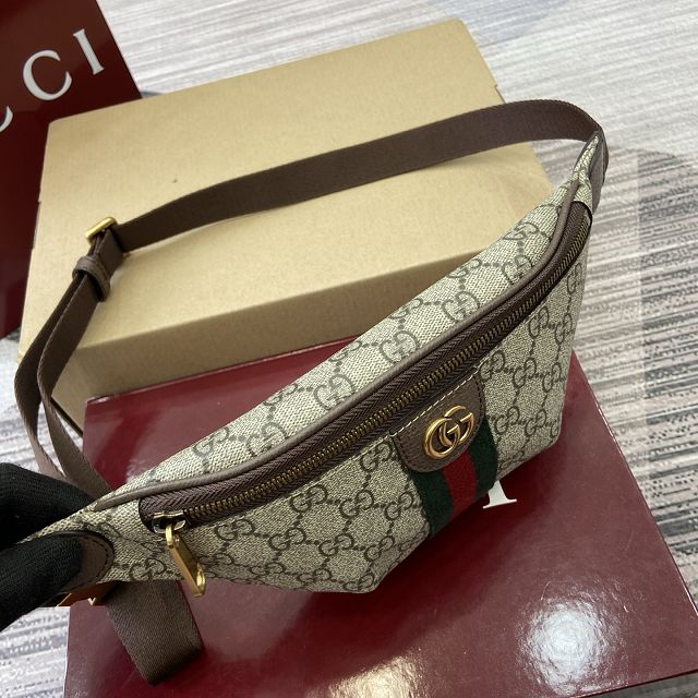 GG original fabric ophidia small belt bag 839106 brown