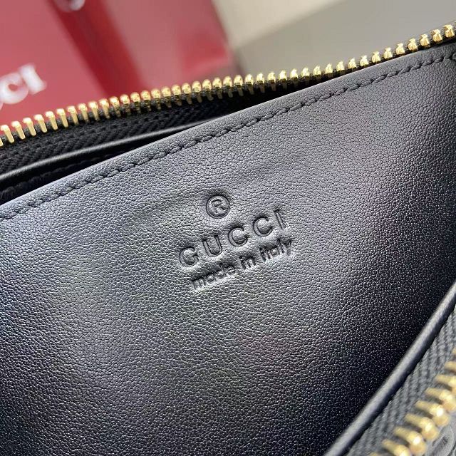 GG original calfskin emblem small shoulder bag 847450 black