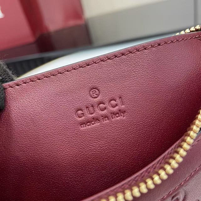 GG original calfskin emblem small shoulder bag 847450 bordeaux