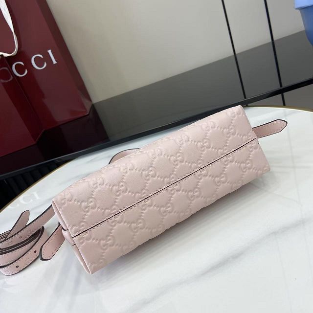 GG original calfskin emblem small shoulder bag 847450 pink