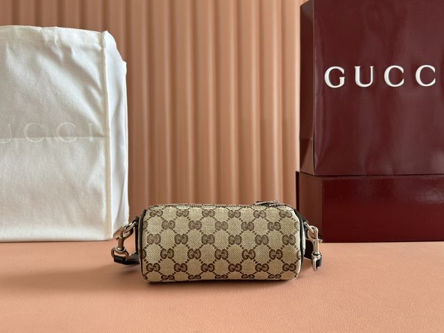GG original canvas mini cylinder bag 834269 brown