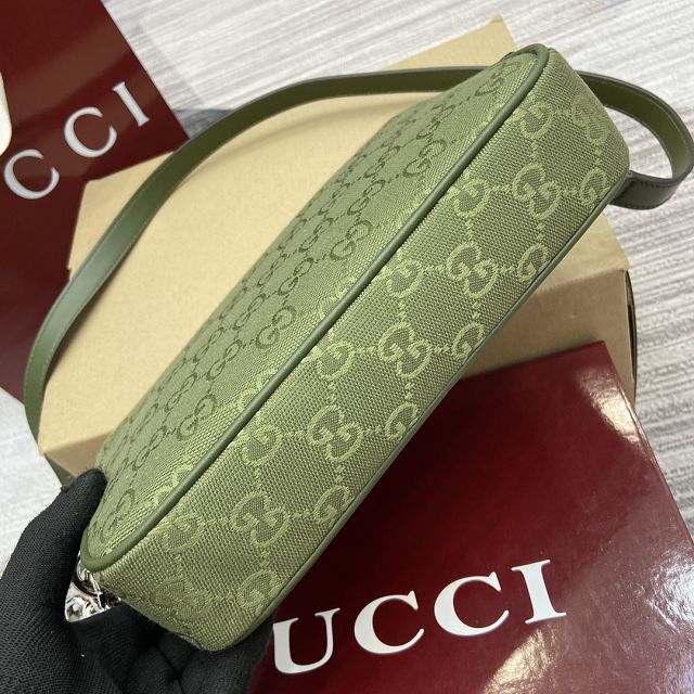 GG original canvas small crossbody bag 834802 green