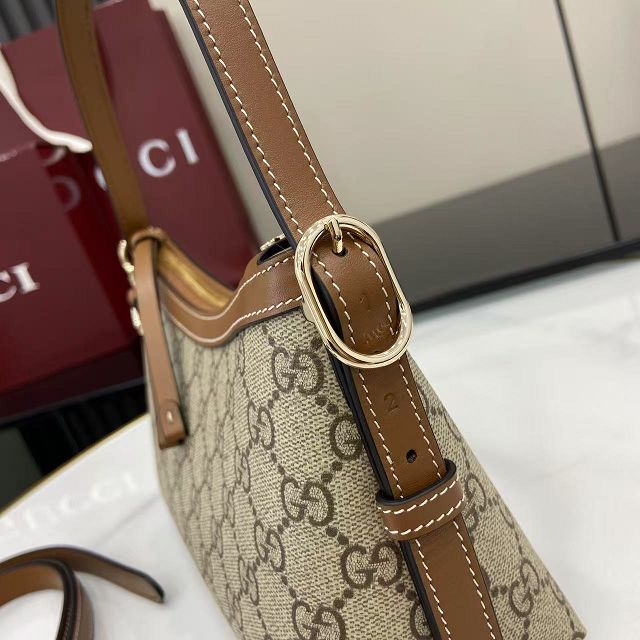 GG original fabric emblem small shoulder bag 847450 brown