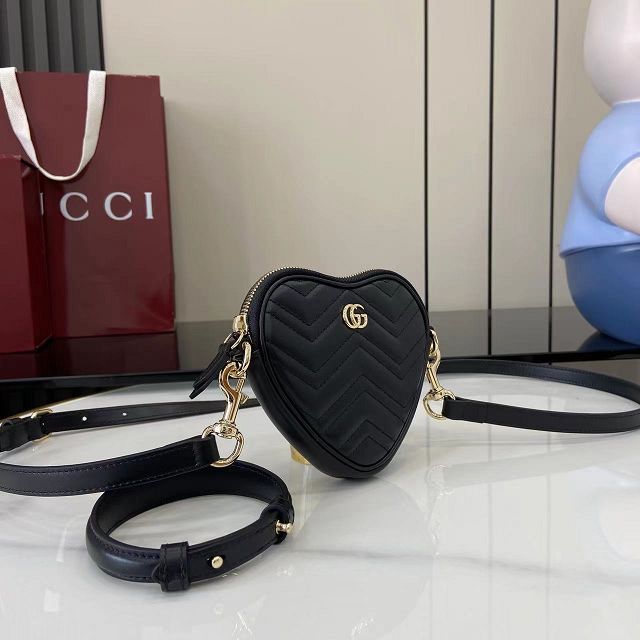 GG original calfskin marmont mini shoulder bag 837753 black