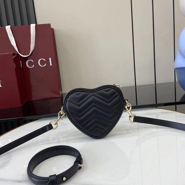 GG original calfskin marmont mini shoulder bag 837753 black
