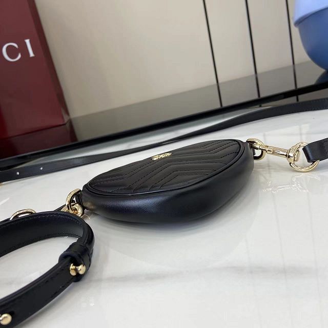 GG original calfskin marmont mini shoulder bag 837753 black