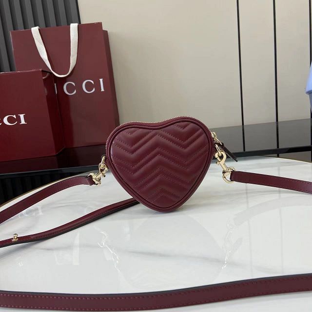 GG original calfskin marmont mini shoulder bag 837753 bordeaux