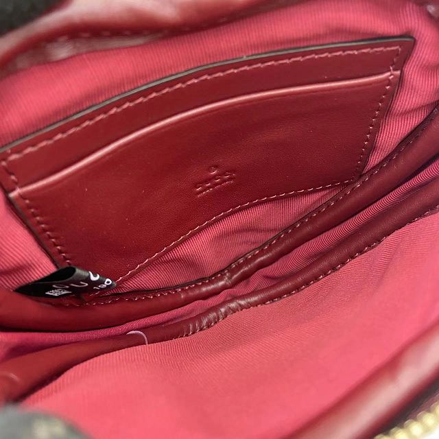 GG original calfskin marmont mini shoulder bag 837753 bordeaux