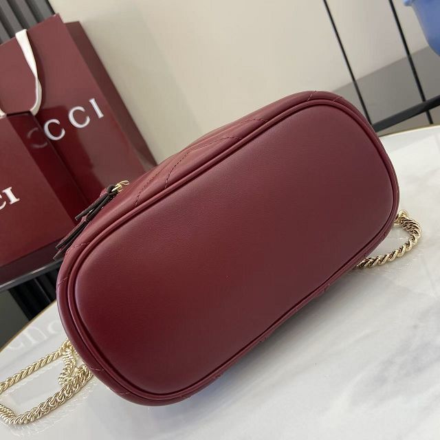GG original calfskin marmont mini vanity bag 837455 bordeaux