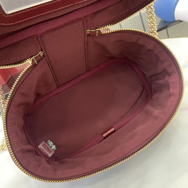 GG original calfskin marmont mini vanity bag 837455 bordeaux