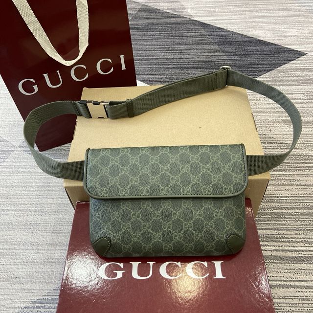 GG original fabric belt bag 792091 green
