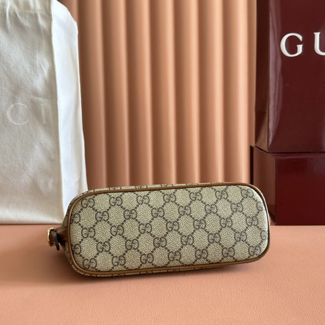 GG original fabric emblem small shoulder bag 847281 brown