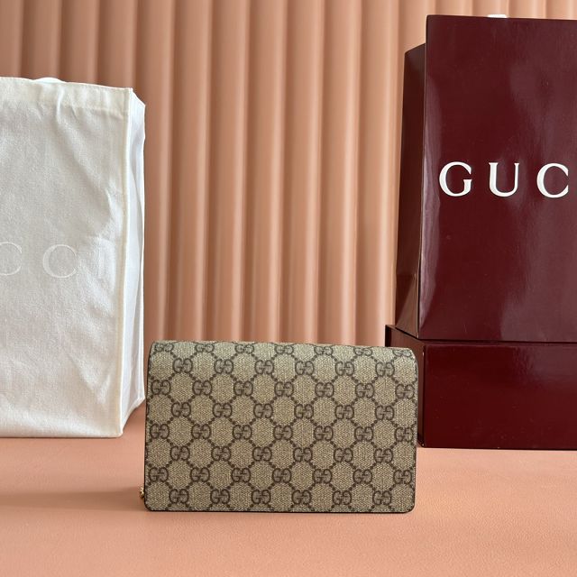GG original fabric marmont wallet on chain 497985 green