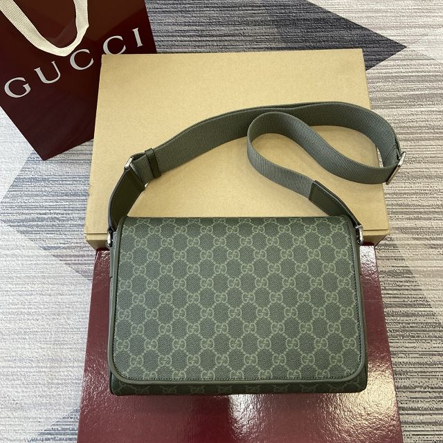 GG original fabric medium crossbody bag 792124 green