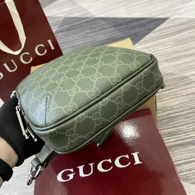 GG original fabric monogram small slingbag 822073 green