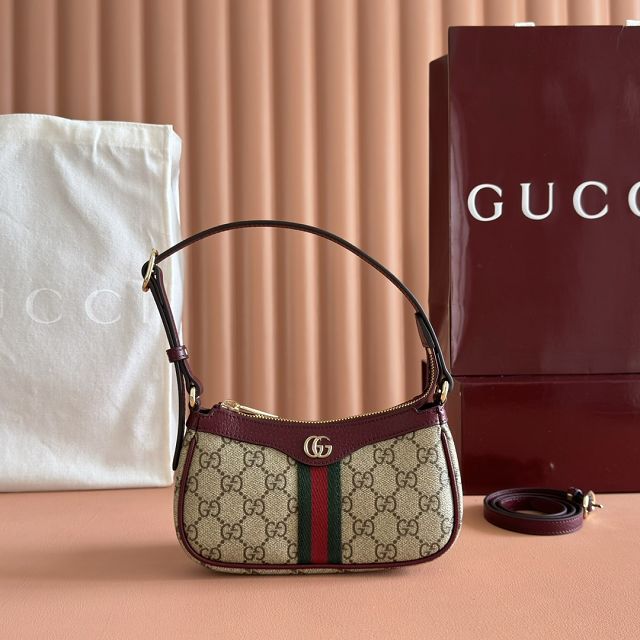 GG original fabric ophidia mini shoulder bag 838465 bordeaux