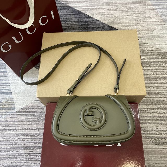 GG original calfskin blondie small shoulder bag 815700 green
