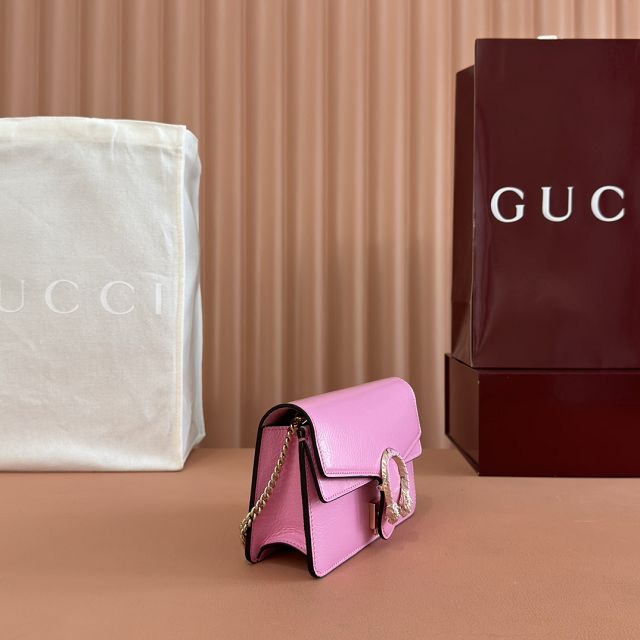 GG original calfskin dionysus mini wallet on chain 837370 pink