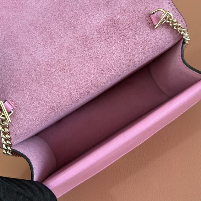 GG original calfskin dionysus mini wallet on chain 837370 pink