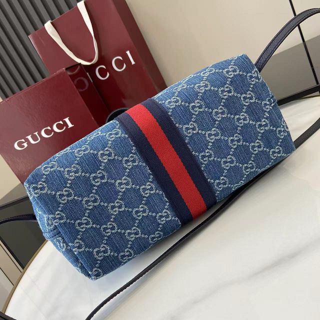 GG original canvas giglio small tote bag 860845 blue