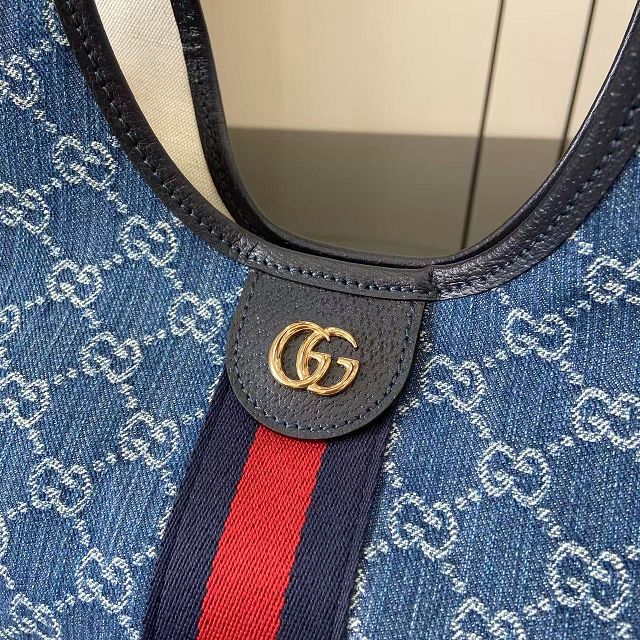 GG original canvas giglio small tote bag 860845 blue