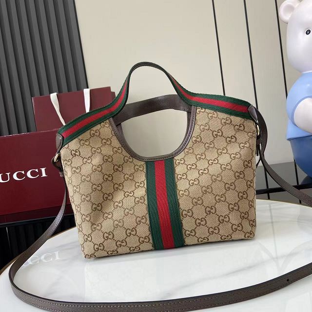 GG original canvas giglio small tote bag 860845 brown