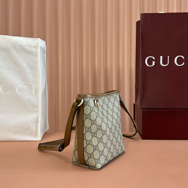GG original fabric emblem nano bucket bag 847090 brown