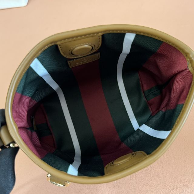 GG original fabric emblem nano bucket bag 847090 brown
