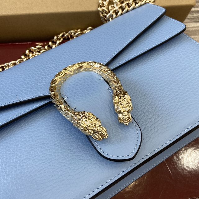 GG original grained calfskin dionysus medium shoulder bag 795005 blue