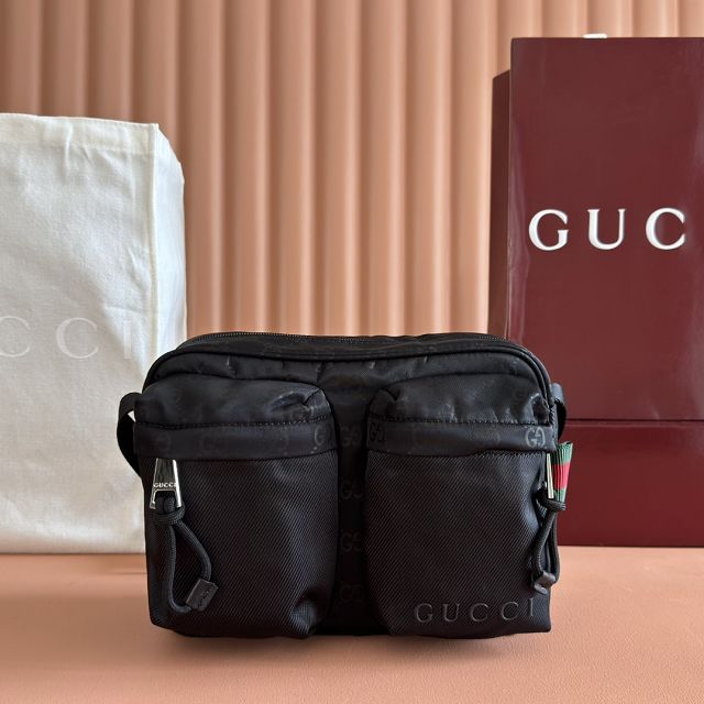 GG original nylon nexus small crossbody bag 834475 black