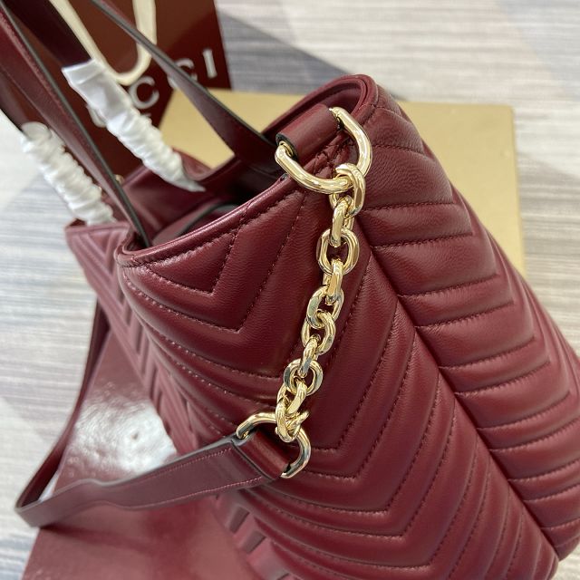 GG original lambskin betty medium tote bag 847387 bordeaux