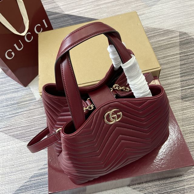 GG original lambskin betty medium tote bag 847387 bordeaux