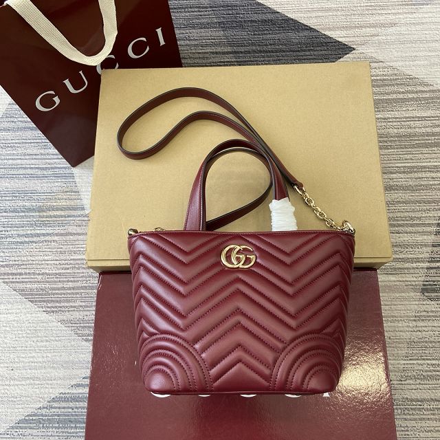 GG original lambskin betty small tote bag 847386 bordeaux
