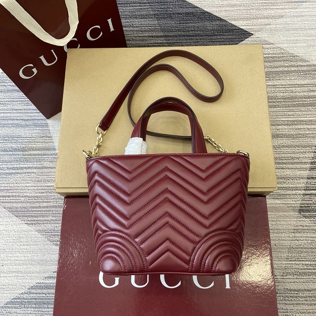 GG original lambskin betty small tote bag 847386 bordeaux