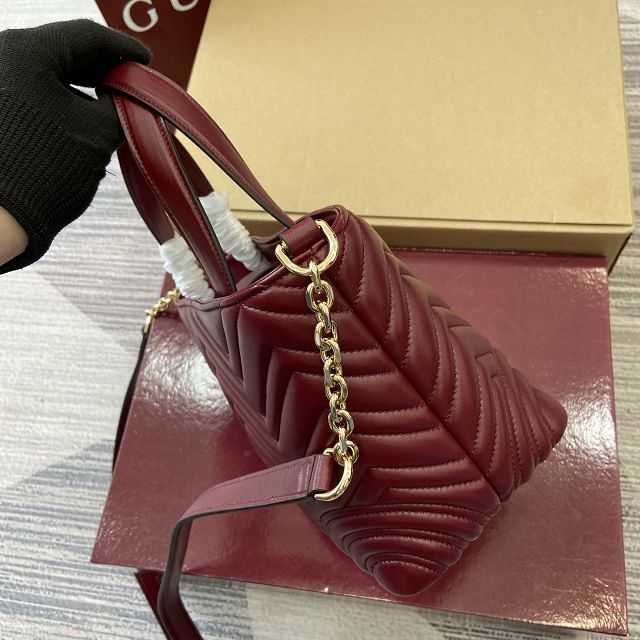 GG original lambskin betty small tote bag 847386 bordeaux