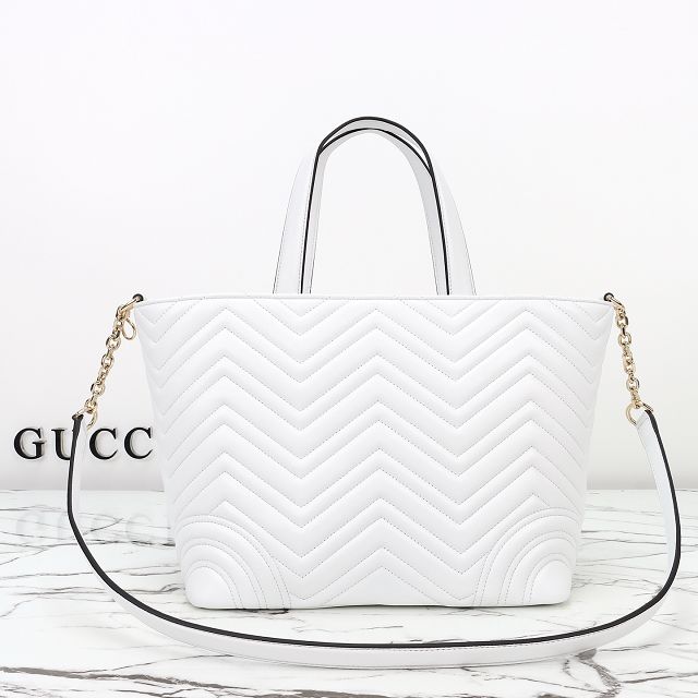 GG original lambskin betty small tote bag 847386 white